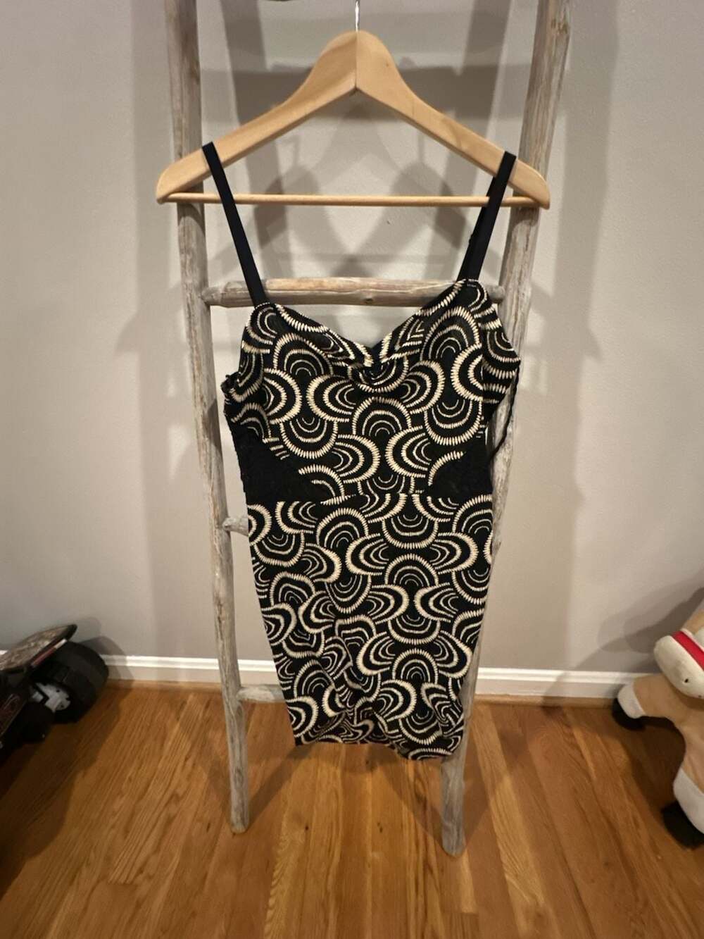 Free People Bali Nights Mini Dress with Lace Trim Panels